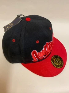 FOX Originals AMSTERDAM Embroidered Red & Black Snapback Cap Hat Sticker NWT - Picture 1 of 7