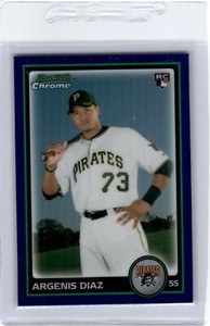 ARGENIS DIAZ 2010 BOWMAN CHROME PURPLE REFRACTOR ROOKIE PIRATES K3