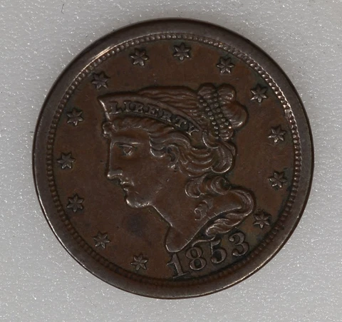 1853 Braided Hair Half Cent Cover