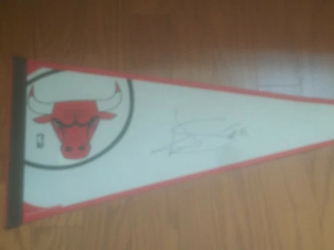 andres nocioni signed chicago bulls pennant sign display nba basketball Cover