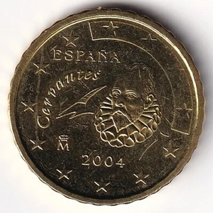 10 Cent Münze Spanien - 2004 - "Miguel de Cervantes" - Bild 1 von 2