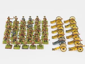 15MM SEVEN YEARS WAR AUSTRIAN ARTILLERY. 12 GUNS & 41 CREW. PAINTED. BLUE 329 - Picture 1 of 8