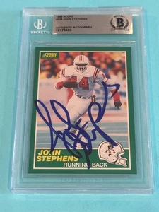 JOHN STEPHENS Signed 1989 SCORE Card #236 Beckett BAS - Picture 1 of 2