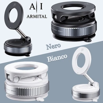 Supporto Auto Magnetico Universale per Telefono Cellulare Pieghevole con Anello - Immagine 1 di 4