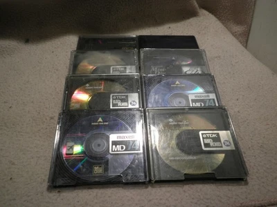 MINIDISC SONY TDK MAXELL 7x74"  e 1x60" USATI OTTIMO STATO LOTTO DI 8 $7 - Immagine 1 di 4