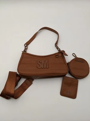 Steve Madden SM Bandolera Bolso de Hombro Cartera Monedero Conjunto de Monedas Marrón Estado A+ Foto 1 de 4