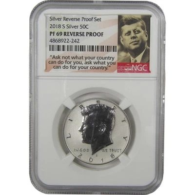 2018 S Kennedy Half Dollar PF 69 NGC Silver Reverse Proof SKU:CPC0744 - Image 1 of 4