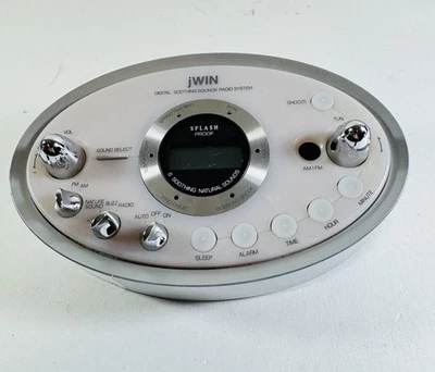 Radio AM/FM spa sonidos relajantes ducha a prueba de salpicaduras jWIN con reloj despertador JX-M65 Foto 1 de 3
