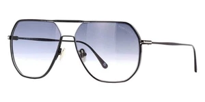 Tom Ford FT0852 01B Gilles-02 Shiny Black Sunglasses 59mm - Picture 1 of 4