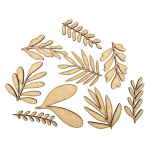 Assorted Leaves Pack - Wooden MDF Craft Shapes - Various Sizes Available - Picture 1 of 12
