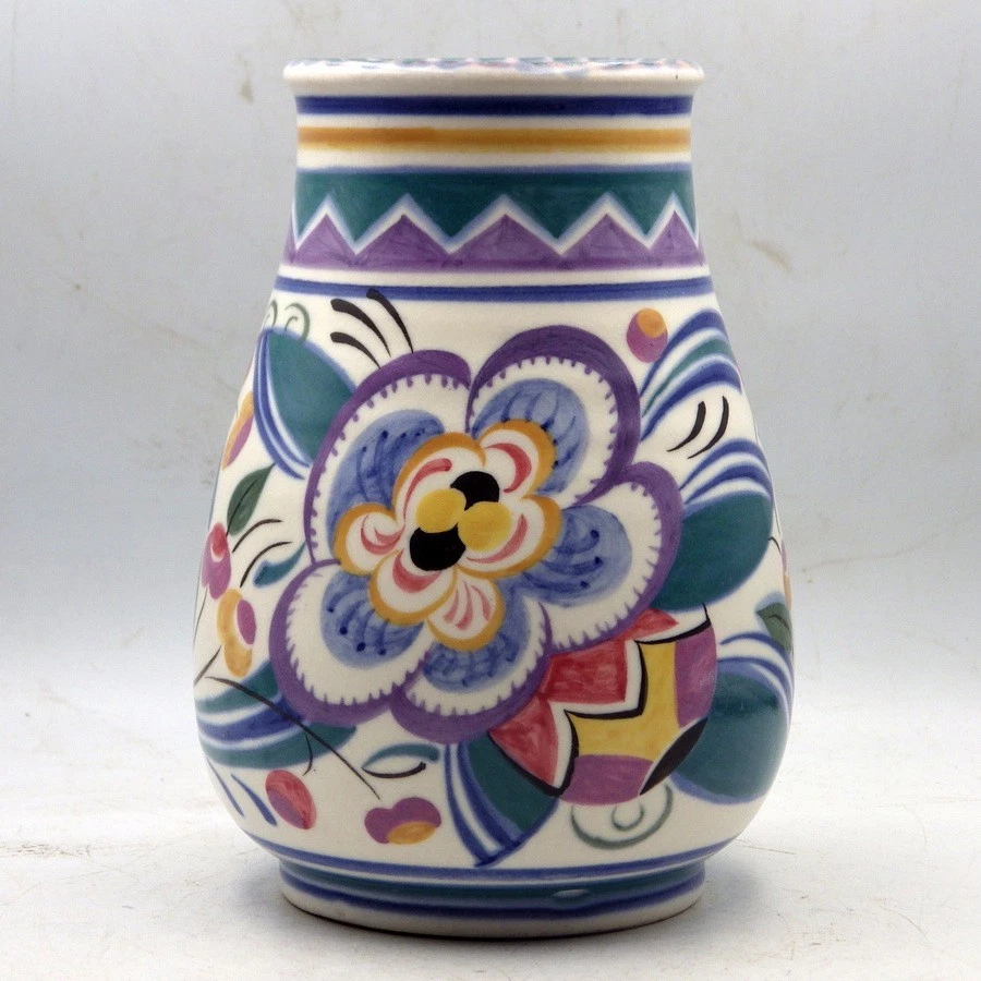 POOLE POTTERY 1930s Art Deco Truda Carter LEO THE LION VASE - Image 1 of 4