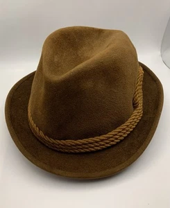 Vintage Beau Chasseur #1 Fedora Paris Mütze Kappe Trilby Herren Größe 7 1/2 Velours/Filz - Bild 1 von 18