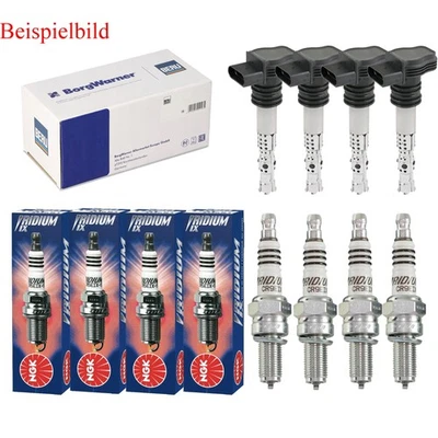 4x BERU Zündspule +4x NGK Zündkerze Iridium IX für VW EOS 1F7 1F8 2.0 FSI 1K1 - Bild 1 von 4