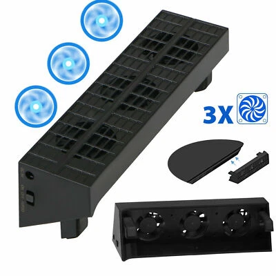 Ventilador de refrigeración vertical de pie delgado para PS4 disipador de calor enfriador de temperatura externo Foto 1 de 4