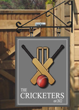The Cricketers Hanging Pub bar Sign For Home Bar Man Cave FREE postage