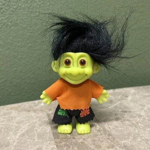 Russ Troll Frankenstein Doll 5" Green Skin Scars Halloween Vintage 1990s - Picture 1 of 5