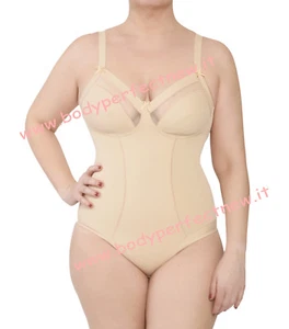 body donna contenitivo intimo rinforzo stomaco leggero bianco nero made in italy - Picture 1 of 7