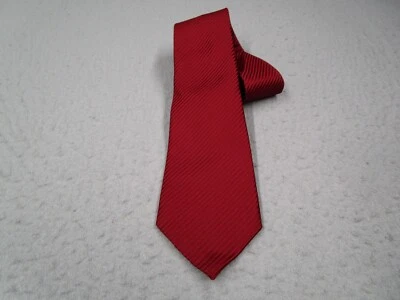 David Donahue 领带男式红色丝绸设计师工作服手工制作美国制造 — 第 1/4 张图片