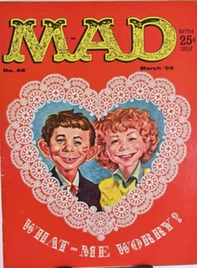 Vintage MAD Magazine March 1959 #45 what Me Worry Alfred's GF - CVR NICE - Picture 1 of 4