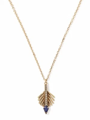 Banana Republic Feather Beaded Pendant Necklace Size One Size NWT $79.50 - Image 1 of 4