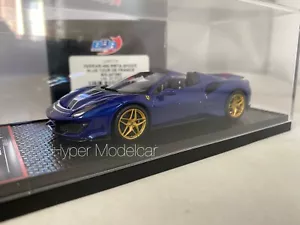BBR 1/43 FERRARI 488 PISTA SPIDER OPEN 2019 BLUE TOUR DE FRANCE CAR77A - Picture 1 of 4