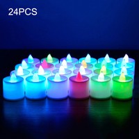 24pcs Flameless LED Candle Light 7 Color Changing Battery Tea Lights Home Decor