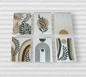 Boho Wall Art , Minimalist Wall Art , Boho Room Decor, Bohemian Moon Phases - Picture 1 of 4