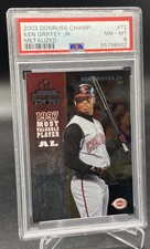Ken Griffey Jr. 2003 Donruss Champions Metalized #72 PSA 8 /100, POP 1, 3 HIGHER