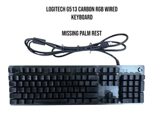 Logitech G513 Carbon RGB Wired Gaming Keyboard Blue Clicky Switch (No Palm Rest) - Picture 1 of 5