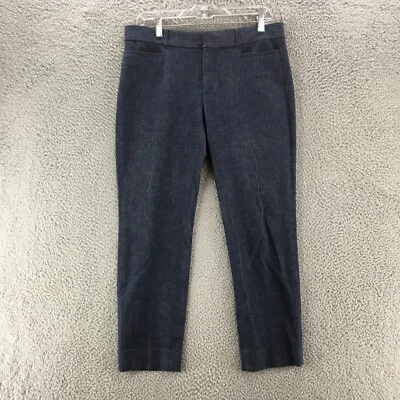 Banana Republic Trouser Dress Pants Womens 8 Blue Mid Rise Flat Front Casual Zip - Image 1 of 4