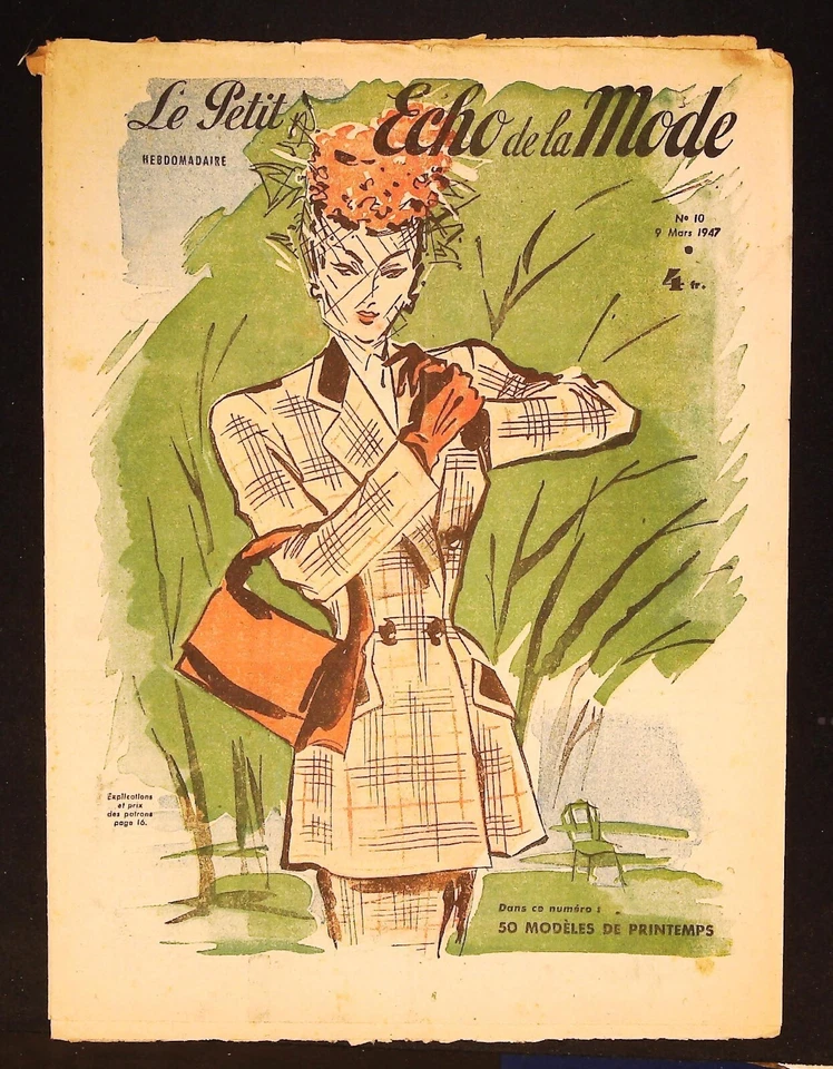 Le Petit Echo de la Mode année 1947, Ancien magazine Français N°10 - Photo 1/1