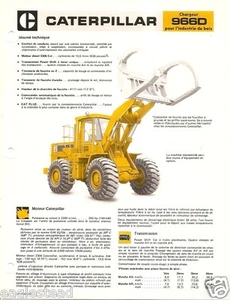 Equipment Brochure - Caterpillar - 966D - Log Loader Logging - French (E1836) - Picture 1 of 1