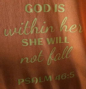 Christian Faith, Scripture, Bible Verse, God Is Within Her, Graphic TShirt - Picture 1 of 1