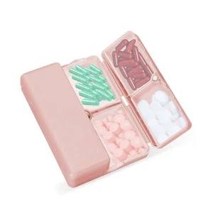 FYY Daily Pill Organizer, 7 Compartments Portable Pill Case Travel Pill Organic - Picture 1 of 8