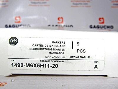 (lote de 9) Allen Bradley 1492-M6X5H11-20 1492 Bloque de terminales Accesorios Snap-In Foto 1 de 4