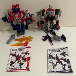 Hasbro Transformers Construct Bots Optimus Prime And Megatron 2 In 1 2013 Bundle - Picture 1 of 24