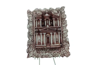 Wonder of the World Red Rose City Petra Jordan Treasury Carved Gypsum - Picture 1 of 6