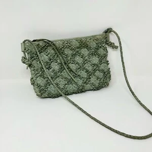 Hobo Mason Weave Leder Geldbörse Salbeigrün - Bild 1 von 6