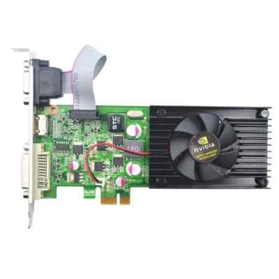 GeFore GT210 pcie x1 1G DDR3 DVI+HDMI+VGA for  x4 x8 x16 Linux server GPU - Image 1 of 4