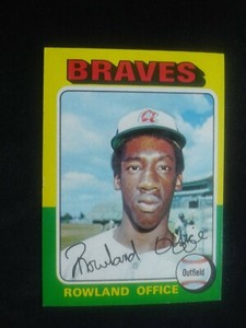 1975 Topps "Mini" Baseball Card # 262 Rowland Office RC - Atlanta Braves (EX)