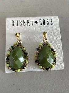 VINTAGE ROBERT ROSE DANGLING EARRINGS (11A) - Picture 1 of 2