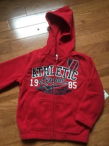 NWT FLEECE HOODIE Size 3T Red - Picture 1 of 2