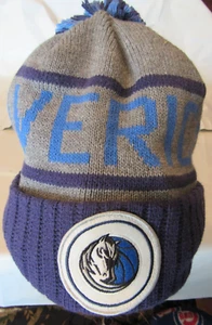 NBA Dallas Mavericks Mitchell & Ness Cuffed Knit Beanie Cap Hat W/Pompom - Picture 1 of 5