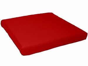 AL264t Dark Red Beige Anchor Cotton Canvas 3D Box Seat Cushion Cover Custom Size