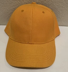 12 Pieces - Adult Men’s Plain Orange Cap Adjustable Dad Cap - Picture 1 of 7