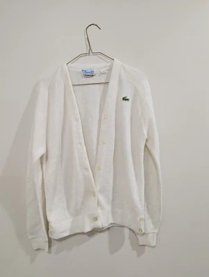 Cárdigan De Colección Haymaker Lacoste Marfil Botón Manga Larga Talla 38  Foto 1 de 4