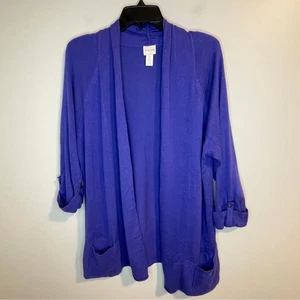 Chico's Vibrant Blue Women's Cardigan - Picture 1 of 6