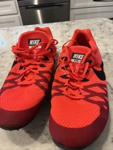 Nike Rival Zoom M Orange Burgundy Multi Use Racing Track Spikes Shoes Men's 11.5 - Picture 1 of 14