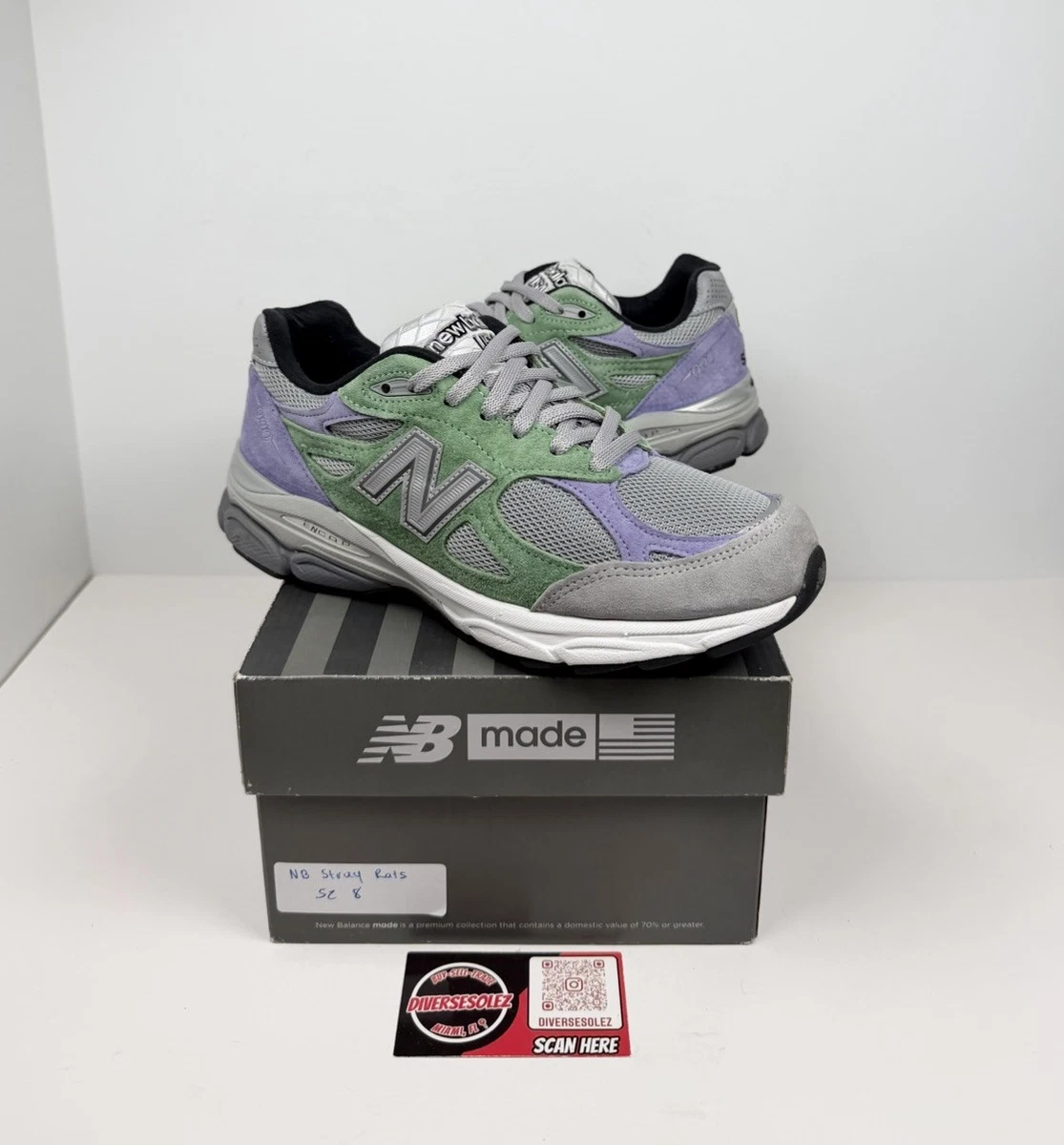New Balance Stray Rats x 990v3 Made in USA The Joker for Sale