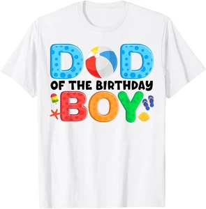 Papa Geburtstag Junge Kinder Strand Ball Mottoparty Pool passendes T-Shirt Hoodie - Bild 1 von 5
